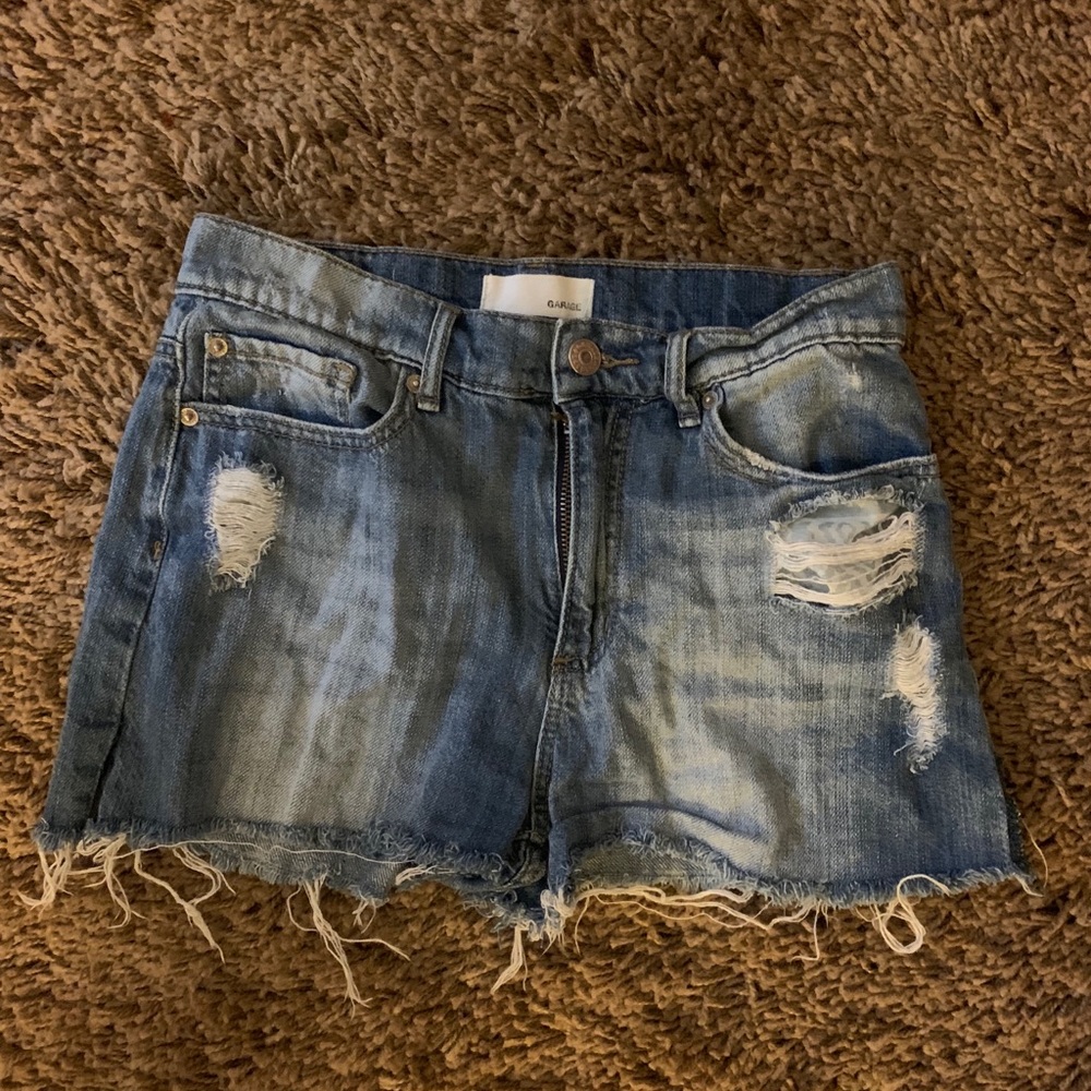 Distressed Denim Shorts